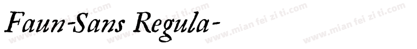 Faun-Sans Regula字体转换